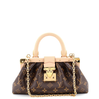 Louis Vuitton Monogram Top Handle Frame Clutch Monogram Canvas