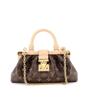 Louis Vuitton Monogram Top Handle Frame Clutch Monogram Canvas