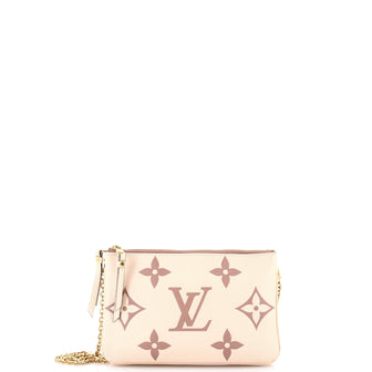 Louis Vuitton Double Zip Pochette Bicolor Monogram Empreinte Giant