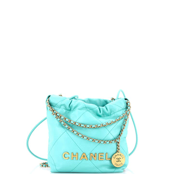 Chanel 22 Chain Hobo Quilted Calfskin Mini