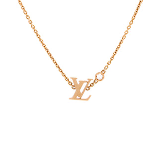 Louis Vuitton Idylle Blossom LV Pendant Necklace 18K Yellow Gold with Diamond