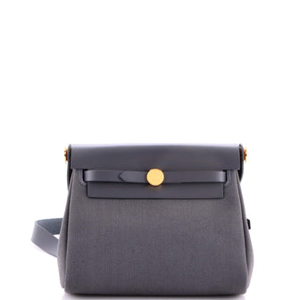 Hermes Herbag Zip Toile and Leather 20