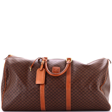 Celine Vintage Duffle Bag Macadam Coated Canvas Large