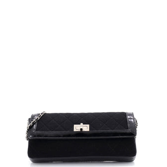 Chanel Reissue Flap Bag Quilted Jersey with Patent East West