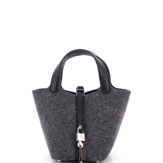 Hermes Picotin Lock Bag Felt with Leather PM