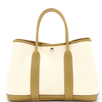 Hermes Garden Party Tote Toile and Leather 30