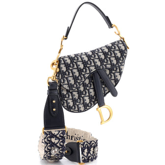 Christian Dior Saddle Handbag Oblique Canvas Mini