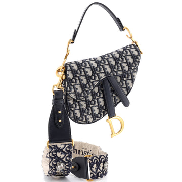 Christian Dior Saddle Handbag Oblique Canvas Mini