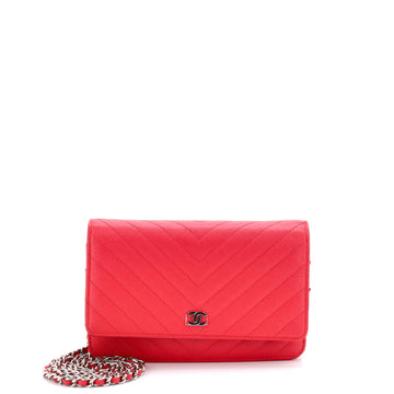 Chanel Wallet on Chain Chevron Caviar