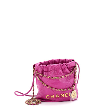Chanel 22 Chain Hobo Quilted Calfskin Mini