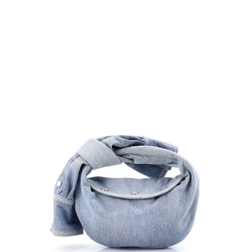 Bottega Veneta BV Jodie Hobo Shirt Effect Denim Mini