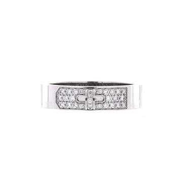 Hermes Kelly Ring 18K White Gold with Pave Diamonds PM
