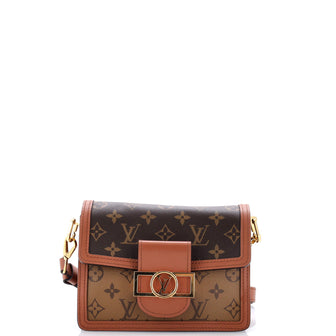 Louis Vuitton Dauphine Shoulder Bag Reverse Monogram Canvas Mini