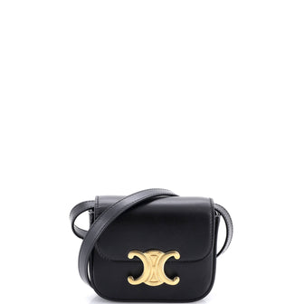 Celine Triomphe Shoulder Bag Smooth Calfskin Mini