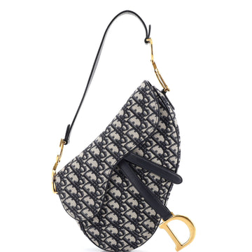 Christian Dior Saddle Handbag Oblique Canvas Medium