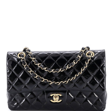 Chanel Classic Double Flap Bag Quilted Patent Medium