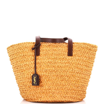 Saint Laurent Panier Basket Shopper Raffia Medium