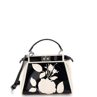 Fendi Peekaboo ISeeU Bag Canvas and Patent Small