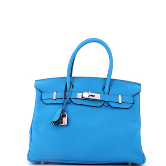 Hermes Birkin Handbag Verso Togo with Palladium Hardware 30