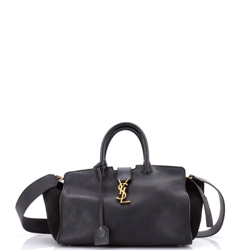 Saint Laurent Monogram Cabas Downtown Leather with Suede Small