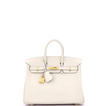 Hermes Birkin Handbag Light Swift with Gold Hardware 25