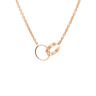 Cartier Love Interlocking Necklace 18K Rose Gold
