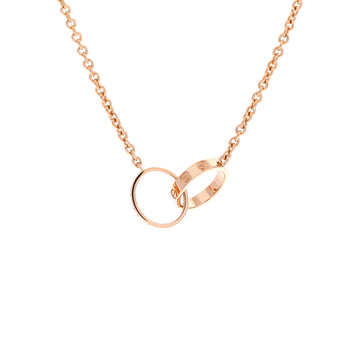 Cartier Love Interlocking Necklace 18K Rose Gold