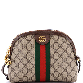 Gucci Ophidia Dome Shoulder Bag GG Coated Canvas Small