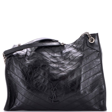Saint Laurent Niki Shopping Tote Matelasse Chevron Leather Large