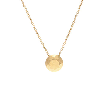 Tiffany & Co. Elsa Peretti Two Carat Faceted Pendant Necklace 18K Yellow Gold
