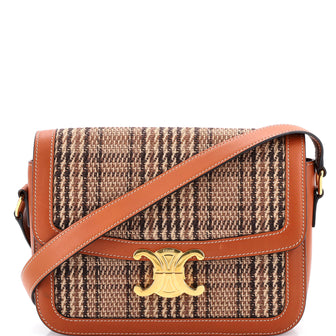 Celine Triomphe Shoulder Bag Canvas with Leather Medium