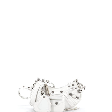 Balenciaga Le Cagole Giant Studs Shoulder Bag Leather XS
