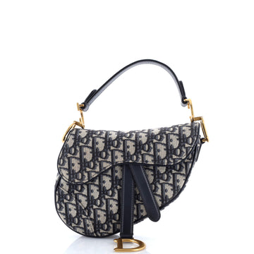 Christian Dior Saddle Handbag Oblique Canvas Mini