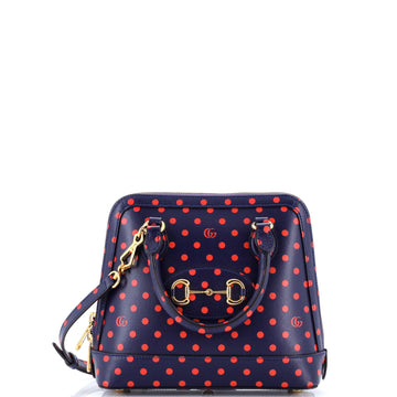 Gucci Horsebit 1955 Top Handle Bag Printed Leather Small