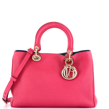 Christian Dior Diorissimo Tote Pebbled Leather Medium
