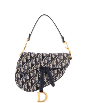 Christian Dior Saddle Handbag Oblique Canvas Medium