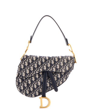 Christian Dior Saddle Handbag Oblique Canvas Medium