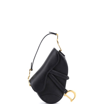 Christian Dior Saddle Handbag Leather Mini