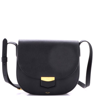 Celine Trotteur Crossbody Bag Grainy Leather Medium