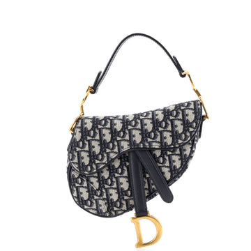 Christian Dior Saddle Handbag Oblique Canvas Mini