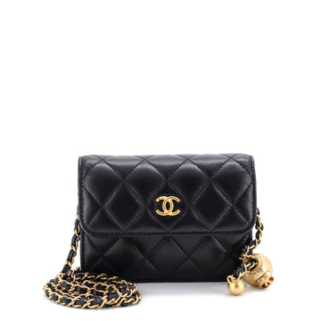 Chanel Pearl Crush Flap Clutch with Chain Quilted Lambskin Mini