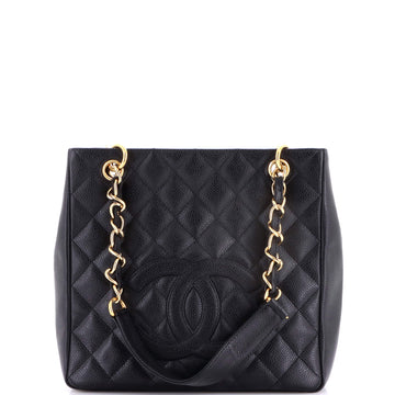 Chanel Petite Shopping Tote Quilted Caviar