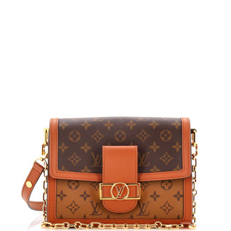 Louis Vuitton Dauphine Shoulder Bag Reverse Monogram Canvas MM