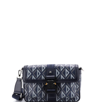 Christian Dior Hit the Road Flap Crossbody Bag CD Diamond Coated Canvas and Leather Small