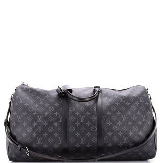 Louis Vuitton Keepall Bandouliere Bag Monogram Eclipse Canvas 55