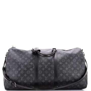 Louis Vuitton Keepall Bandouliere Bag Monogram Eclipse Canvas 55