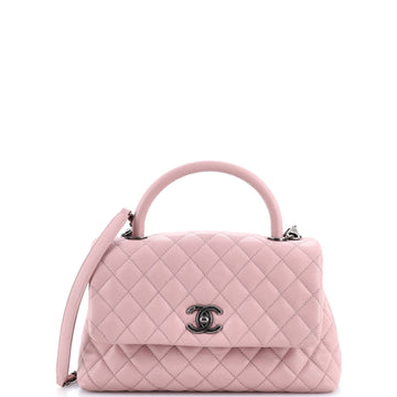 Chanel Coco Top Handle Bag Quilted Caviar Small