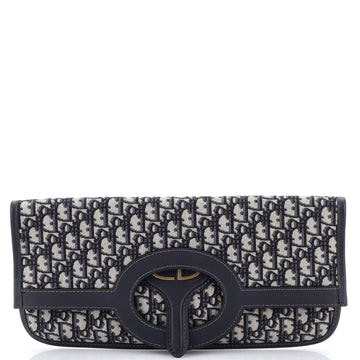 Christian Dior Fold Over Clutch Oblique Canvas