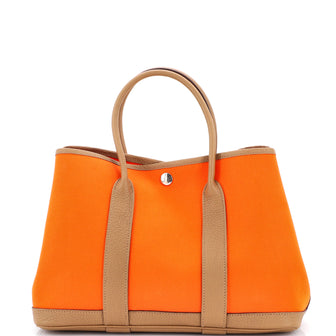 Hermes Garden Party Tote Toile and Leather 30