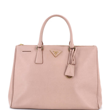 Prada Double Zip Lux Tote Saffiano Leather Medium